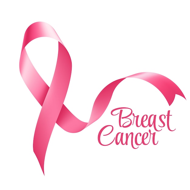 Breast Cancer Awareness Ribbon Background. Vector illustration EPS 10