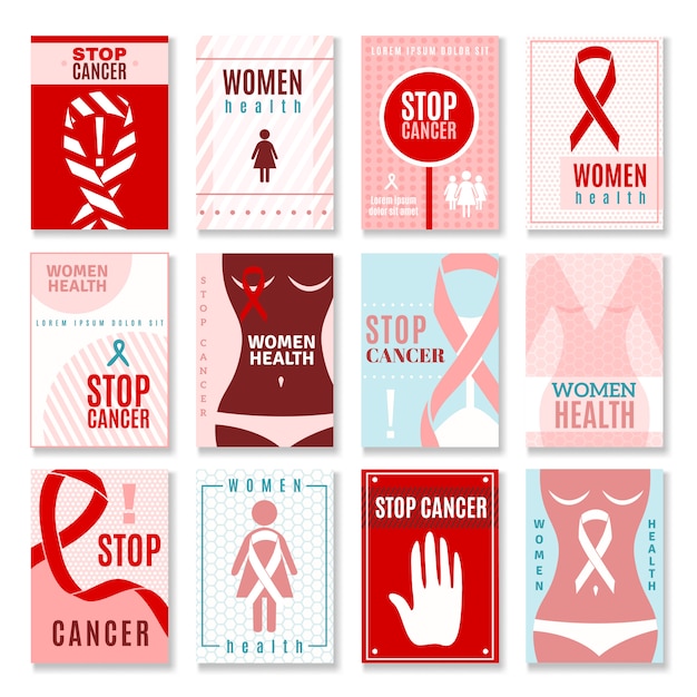 Free vector breast cancer banners