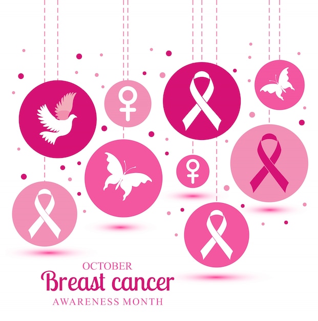 Free Vector breast cancer illustration