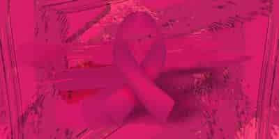 Vettore gratuito sfondo della campagna del mese di sensibilizzazione di ottobre sul cancro al seno