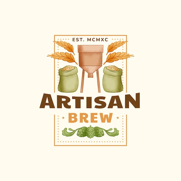 Brewery logo design template