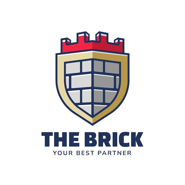 Brick logo template design