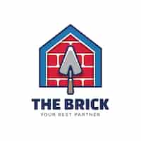 Free vector brick logo template design