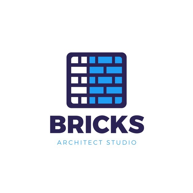 Brick logo template design