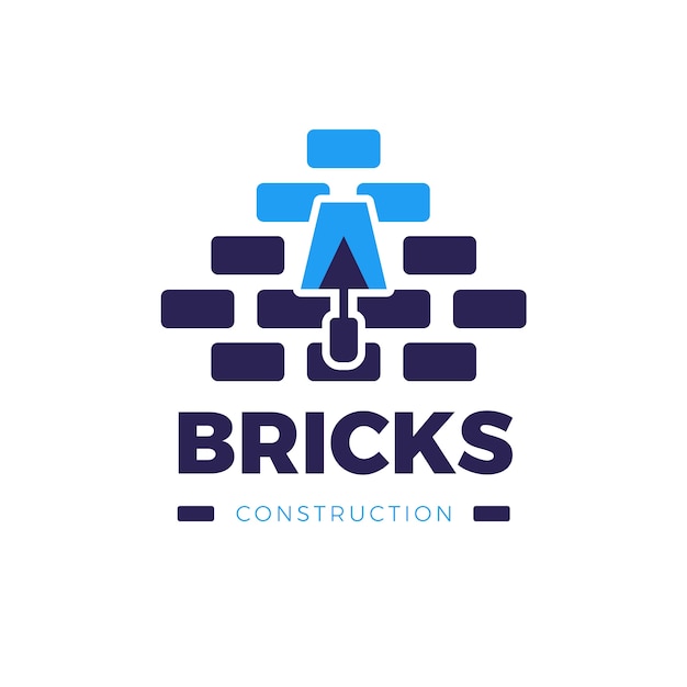 Brick logo template design