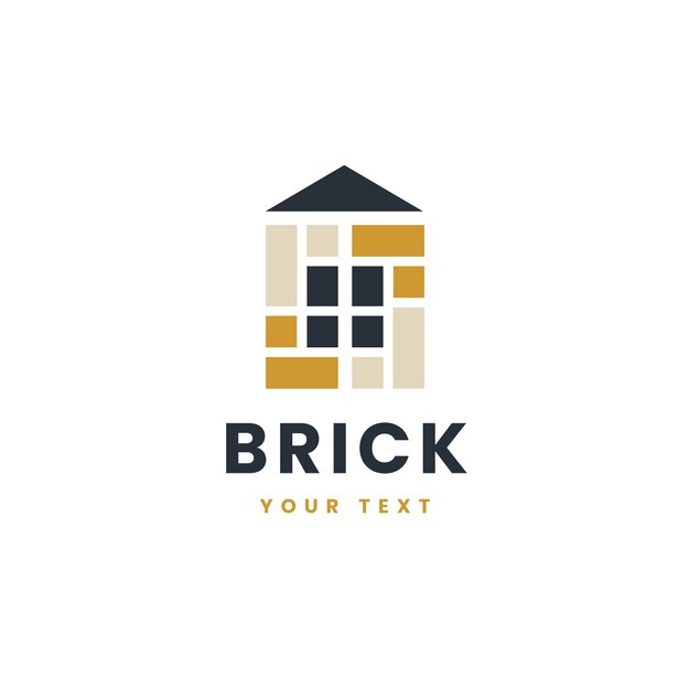 Brick logo template design