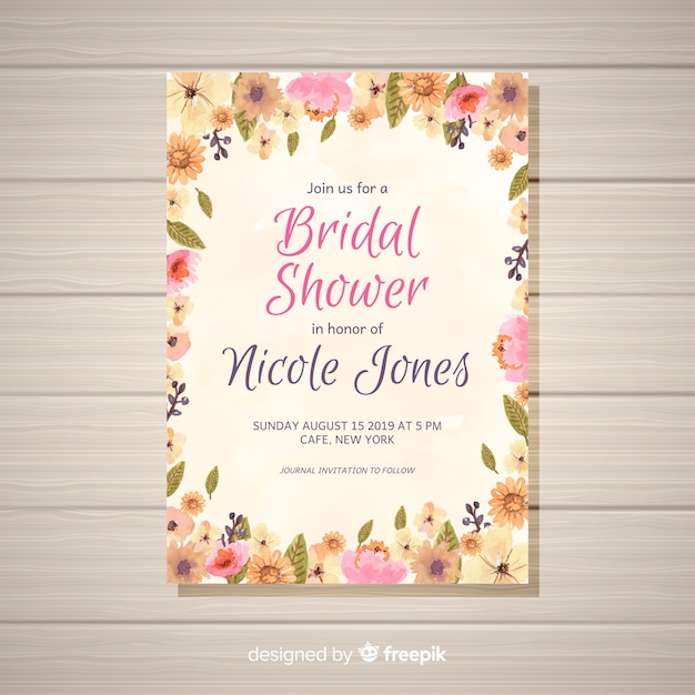 Bridal shower invitation