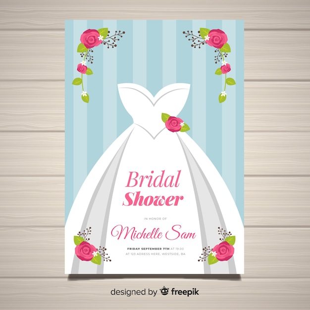 Free vector bridal shower invitation