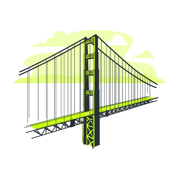 Free vector bridge concept illustration