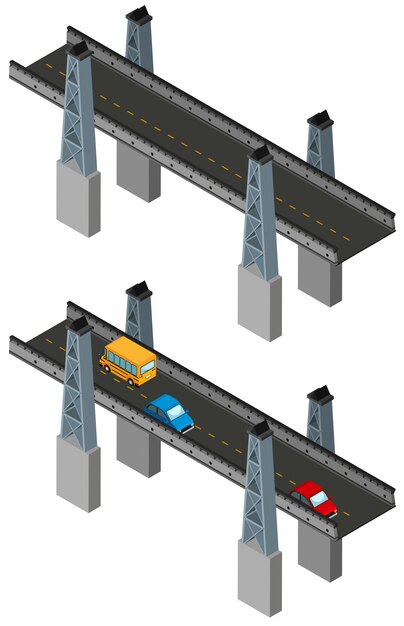 車の有無にかかわらず橋の設計