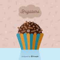 무료 벡터 brigadeiro 평면 배경