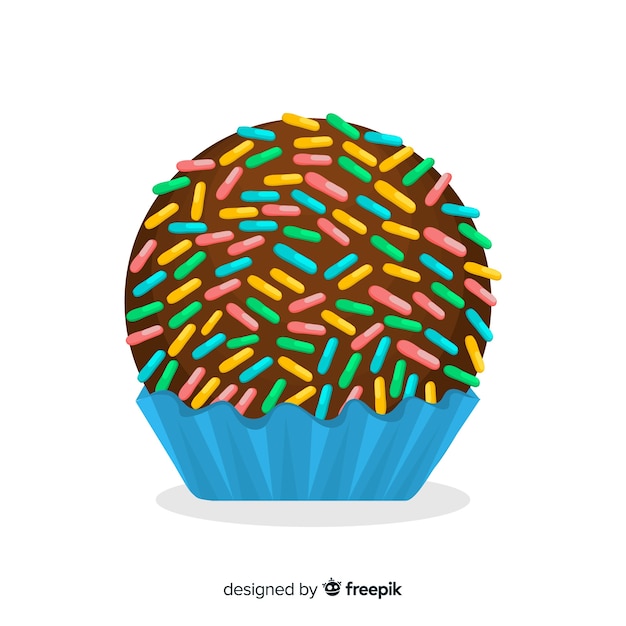 Free vector brigadeiro flat background