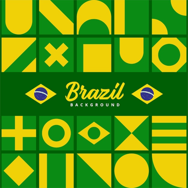 Bright abstract background in Brazilian colors