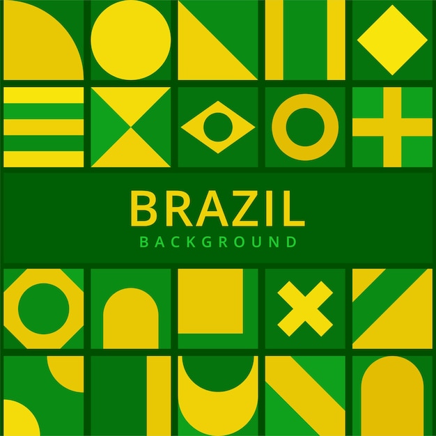 Free vector bright abstract background in brazilian colors