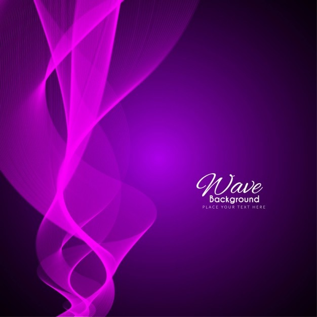 Free vector bright abstract background with wavy shapes, purple