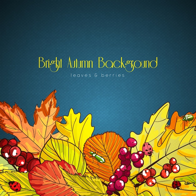 Bright autumn background