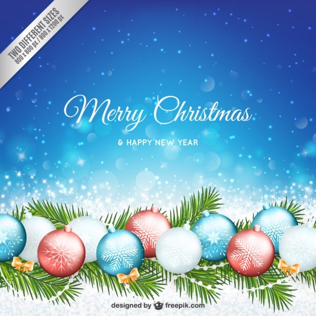 Vettore gratuito bright sfondo blu natale