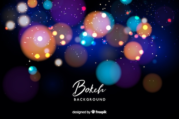 무료 벡터 밝은 bokeh 배경