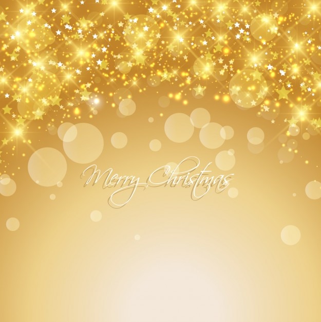 Bright christmas background in gold color