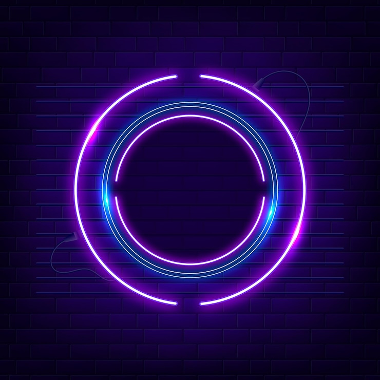 Free Vector bright colored neon frame