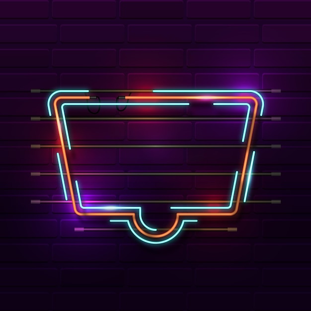 Bright colored neon frame