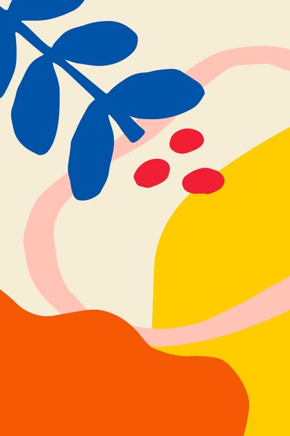 Яркий и красочный цветочный плакат с рисунком