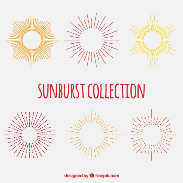 Free vector bright colors sunburst