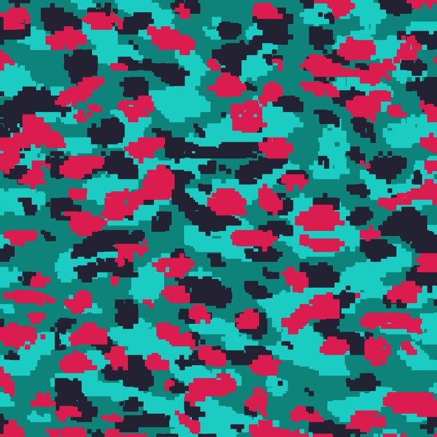 Bright coloured digital camo style pattern background