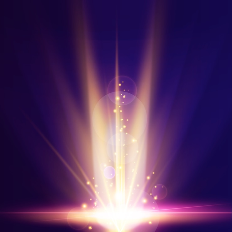 Free Vector bright earth sunrise light effect