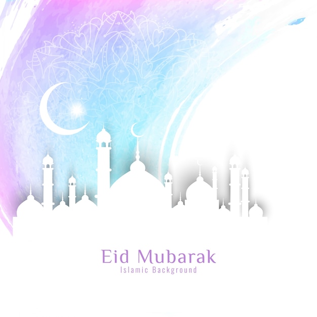 밝은 eid 무바라크 디자인