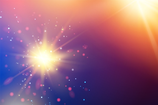 Бесплатное векторное изображение Яркие искры пламени над глубоким ультрафиолетовым пространством