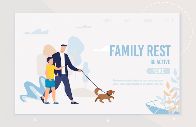 Free vector bright flyer inscription family rest be active.