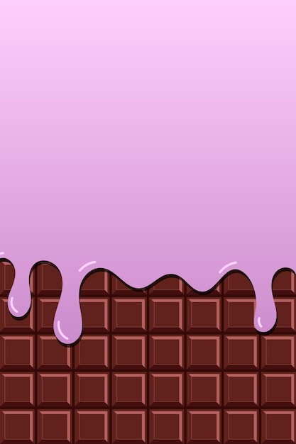 Premium Vector | Bright food card chocolate and choco glaze chocolate