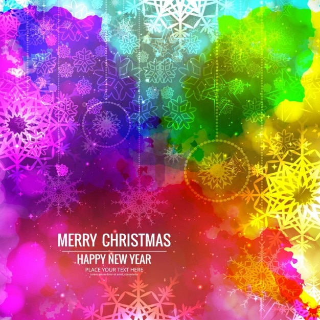 Free vector bright full color background, merry christmas