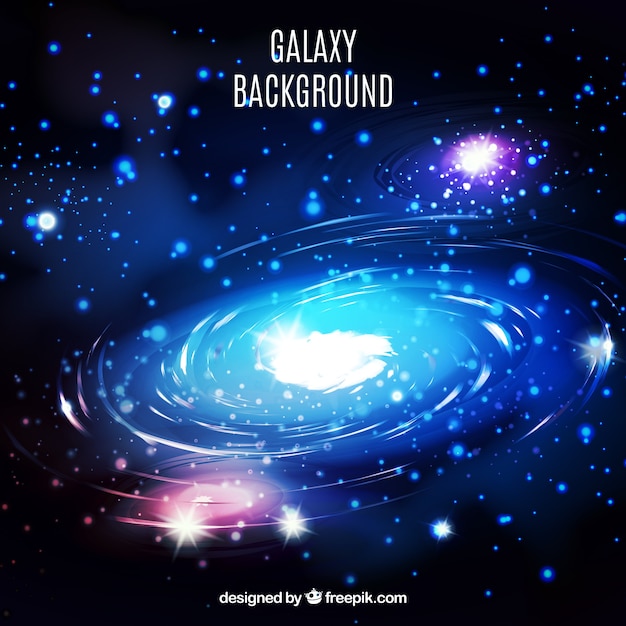 Free vector bright galaxy background