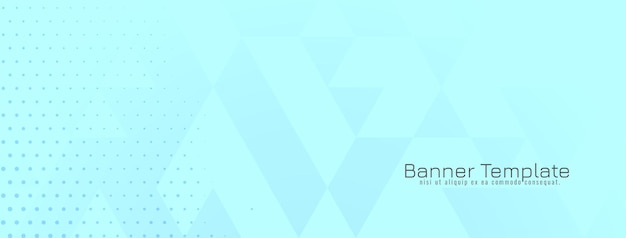 Free vector bright geometric soft blue banner design vector