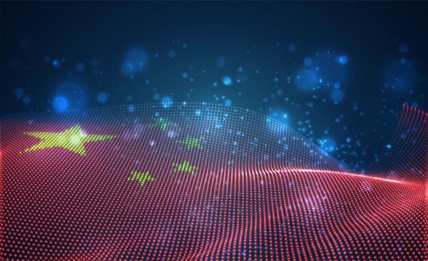 異なるデザインのイラストで中国の国旗 無料のベクター 異なるデザインのイラストで中国の国旗 無料のベクター