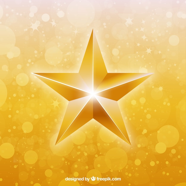 Free vector bright golden star