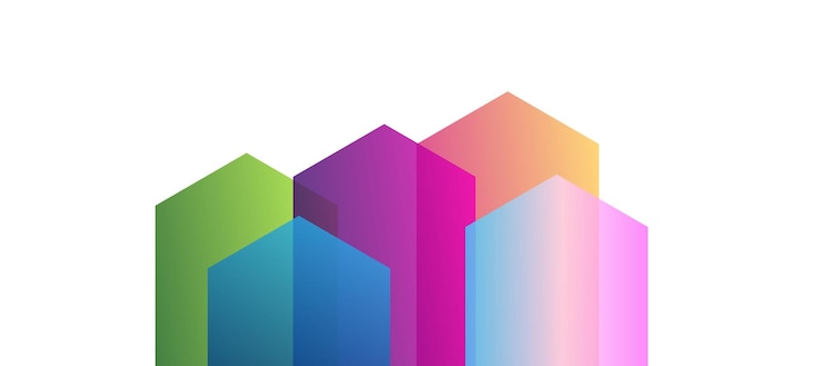 Free Vector bright gradient background geometric colorful