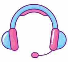 Free vector bright headphones design