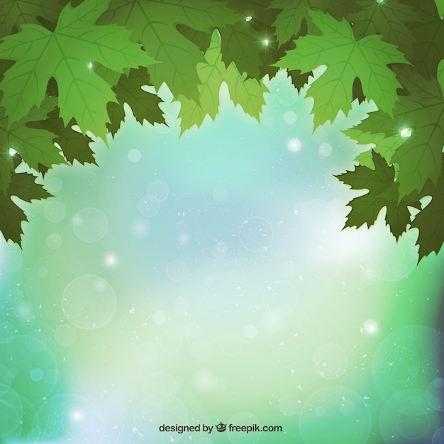 Бесплатное векторное изображение Фон яркими листьями