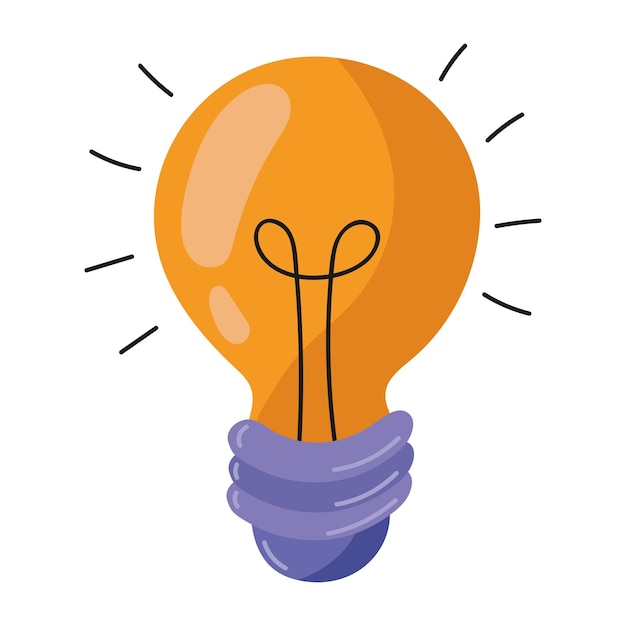 Free vector bright light bulb icon