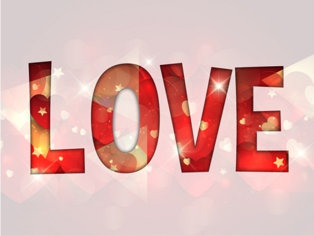 Free vector bright love word