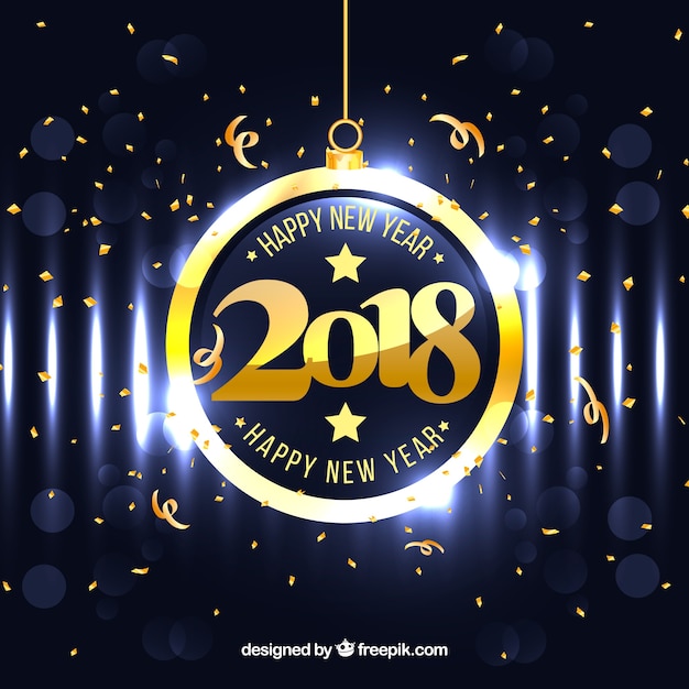 Bright new year 2018 background