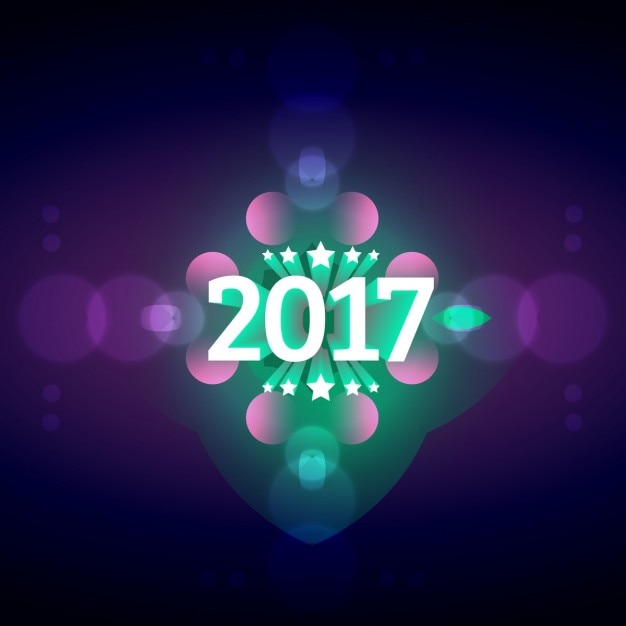 2017 счастливый новый год праздник фон с абстрактными украшения