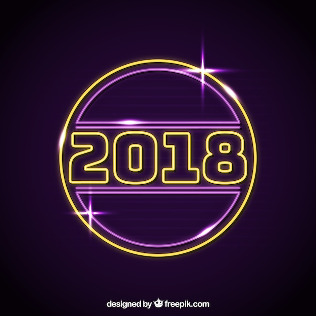 Bright new year neon sign