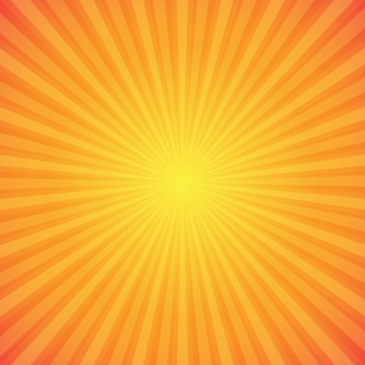 Free Vector bright orange and yellow sunburst background