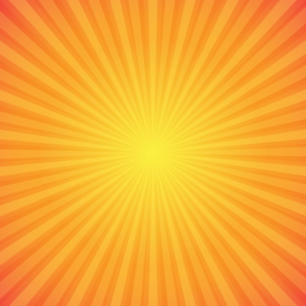 ярко-оранжевый и желтый фон солнечных лучей