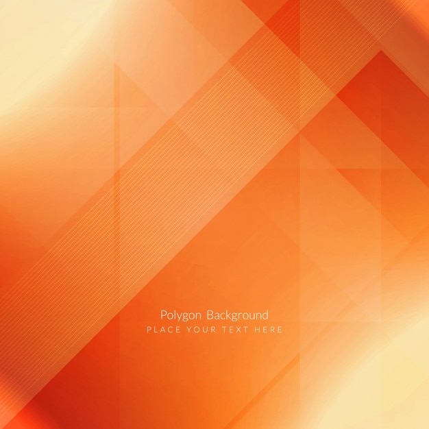 Bright polygonal background in color orange