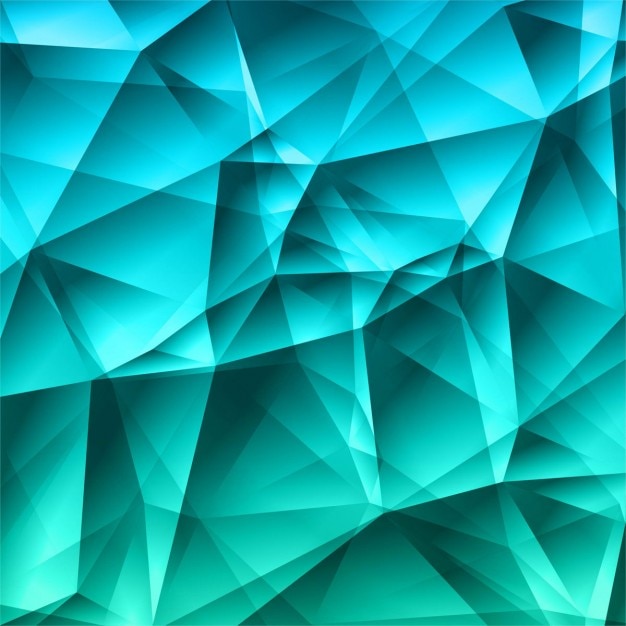 Bright polygonal turquoise background